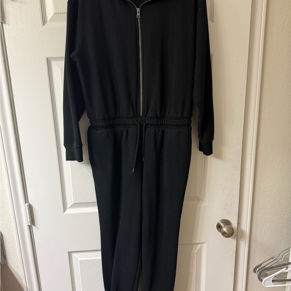 Universal Thread Black Zip-Front Jumpsuit